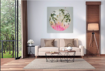 FLOWER CIRCLE #6 - Canvas Painting by ICI ET LÀ - view 3